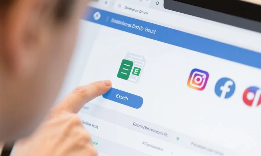 用户点击网页上的数据导出按钮，将开奖结果下载为Excel文件，旁边有分享至社交媒体的图标